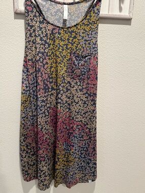 Cacique Floral Sleep slip in Navy with Pink, Yellow & Lavender Flowers